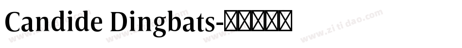 Candide Dingbats字体转换